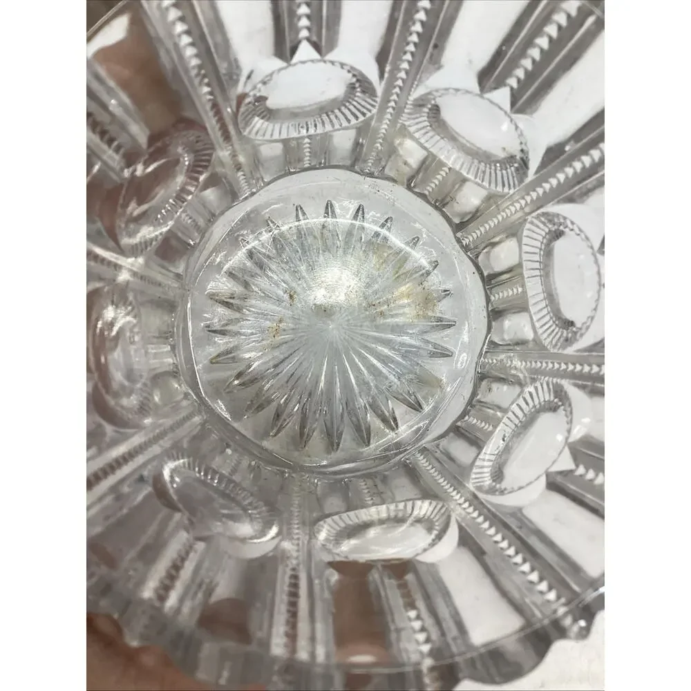 Vintage EAPG Pressed Glass Sugar Bowl With Lid Or Lidded Candy Dish